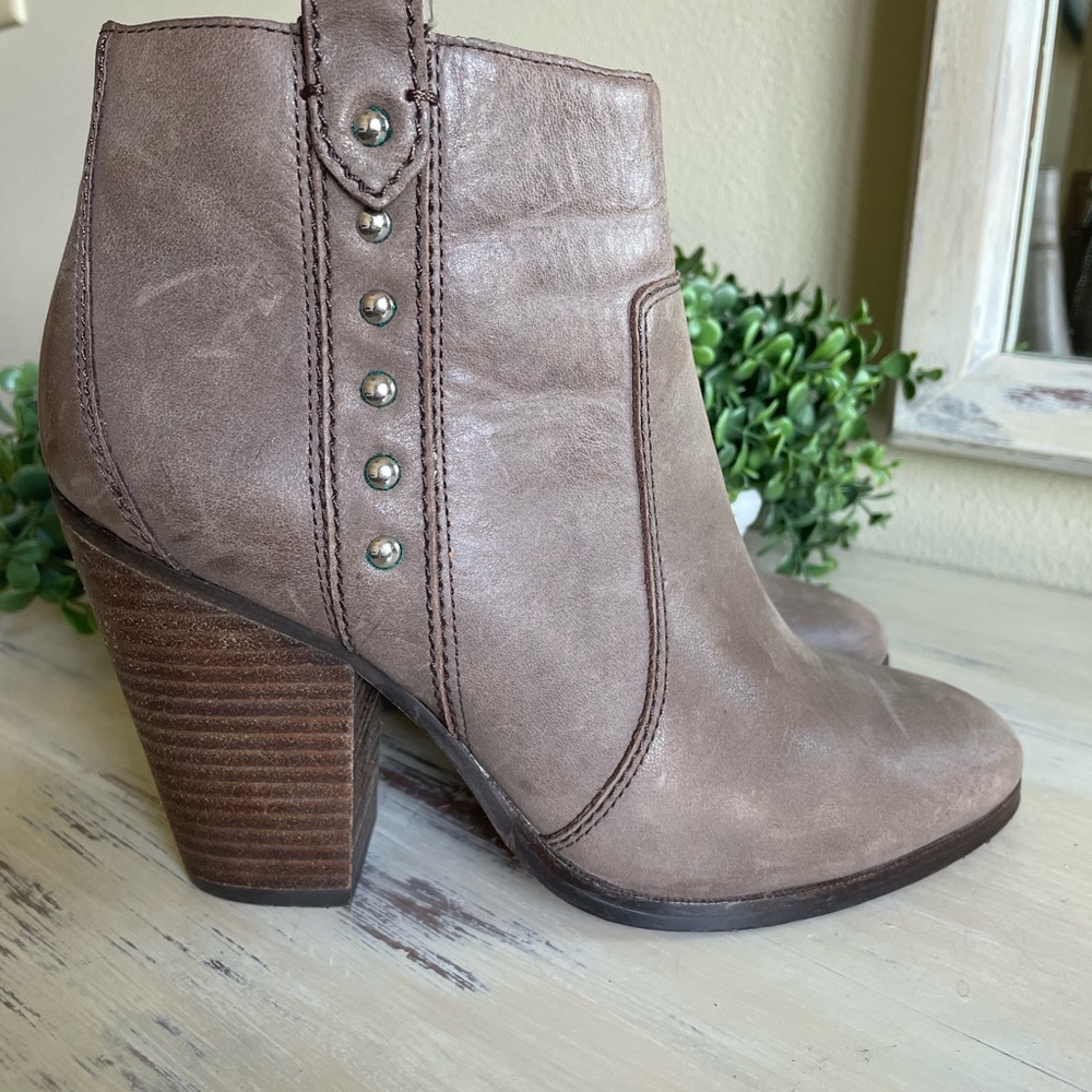 Coach leather booties